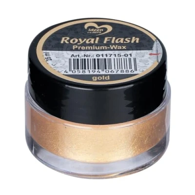 Imagen de Ideen mit Herz Royal Flash Premium Wax 25 ml Efecto metálico micro brillo (dorado)