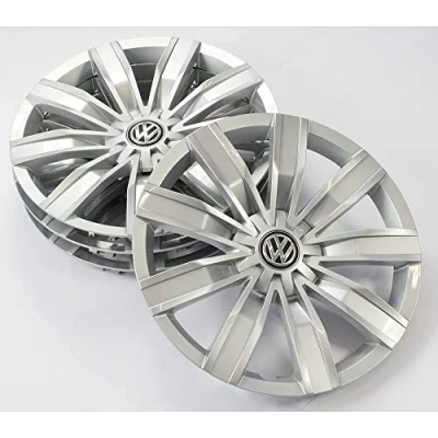 Imagen de Volkswagen Tapacubos 5NA071457A (4 unidades) de 17 pulgadas, llantas acero, color plateado brillante