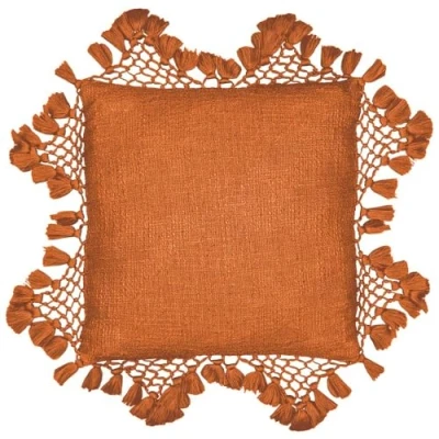 Imagen de Yard Funda de cojín algodón con borlas macramé Anko