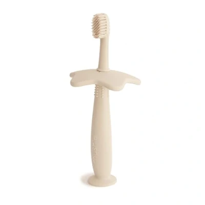 Imagen de Mushie Cepillo de Dientes en Forma Estrella para Niños Dental Manual Bebés con Ventosa, 0 6 Años Estimula y Encías, Extrasuave Shifting Sand