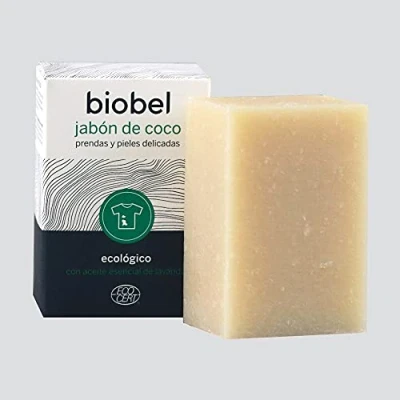 Imagen de Biobel Jabón de Pastilla Con Aceite Coco, 100% Natural para Prendas y Pieles Sensibles, Esencial Lavanda, Ideal Viajes o Acampadas 1 unidad x 240 gr