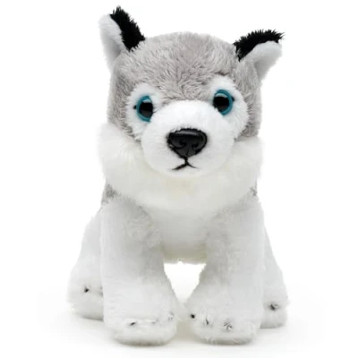 Imagen de Uni Toys Husky Plushie, Sentado 13 cm (Longitud) Perro de Peluche