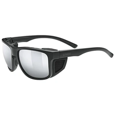 Imagen de uvex sportstyle 312, gafas deportivas unisex, protección lateral desmontable, filtro cat. 4, black matt/silver, one size