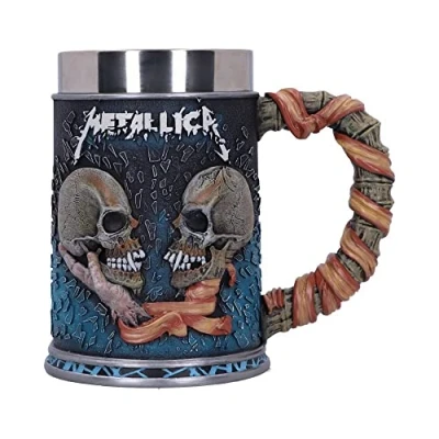 Imagen de Nemesis Now Metallica Jarra Sad But True de 15,5 cm, Resina, Azul, con Licencia Oficial Metallica, Inspirada en Obras Arte Pushead, fundida la Mejor Pintada a Mano por Expertos