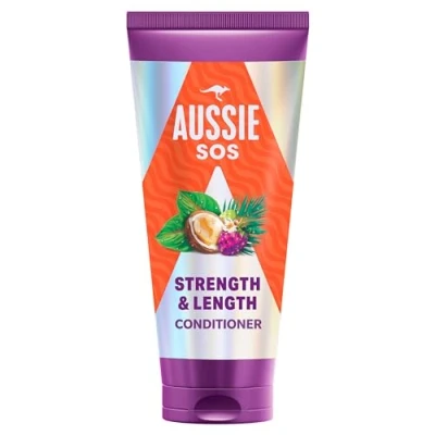 Imagen de Aussie SOS Strength &amp; Length Acondicionador 200ml Suaviza Y Fortalece El Pelo Largo, Débil Quebradizo. Nutre Cabello Frágil Ayuda A Prevenir Las Puntas Abiertas Los Daños Del Peinado. Vegana