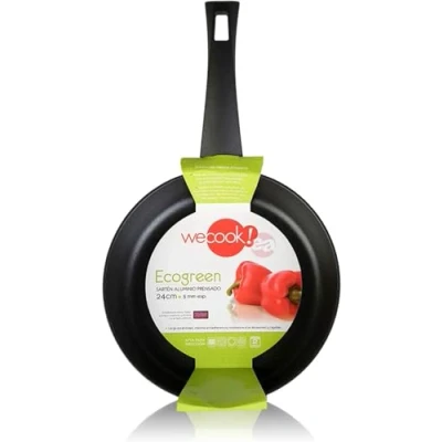 Imagen de WECOOK! Ecogreen Sartén Aluminio Prensado 16 cm, Inducción, Antiadherente XYLAN Plus Ecológico sin PFOA, 3 mm Espesor, Apta Todas las Cocinas, Vitrocerámica, Gas, Lavavajillas