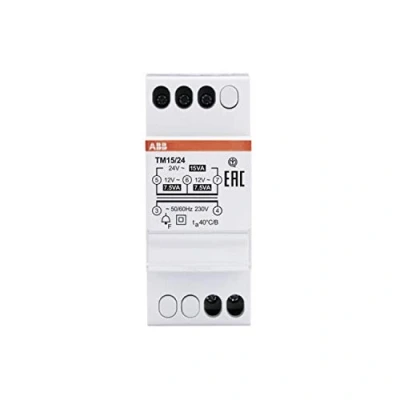 Imagen de Transformador de tensión para timbres TM15/24V a prueba fallos (Referencia: ABB 2CSM228745R0802)