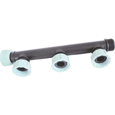 Imagen de Suinga. COLECTOR de RIEGO 1&quot; para 3 o 4 electrovalvulas Jardin Negro