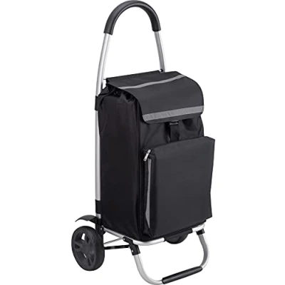 Imagen de Meister carrito de la compra, 54 L, con compartimento refrigerador, bolsa extraíble y resistente a lluvia, colgador para el carro plegable, 6816800