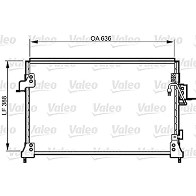 Imagen de VALEO 818025 Condensador sin secador Aluminio 388 R 134 a