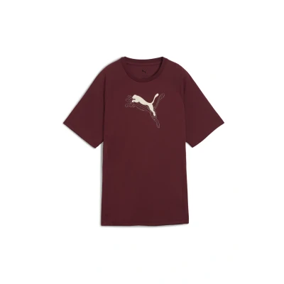 Imagen de Puma Evostripe Relaxed Graphic Camiseta estampada, Mujer, Talla: Small, Ruby shimmer
