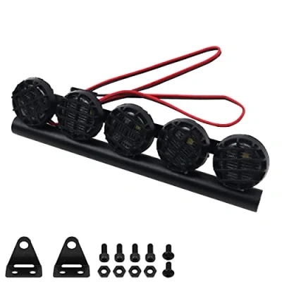 Imagen de WANGCL Barra de luz LED RC para coche, luces techo Rc, kit 5LED 125 mm 1/10 control remoto Monster Truck Crawler compatible con AXAIL scx10 Traxxas TRX 4