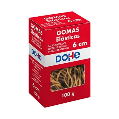 Imagen de Dohe Caja de gomas elásticas 100 gr. 6 cm x 1,5 mm Material oficina papelería
