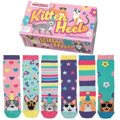 Imagen de United Oddsocks Kitten Heels 6 Odd Socks Gift Box UK 12 5.5 EU 30.5 38.5 US 13.5 8