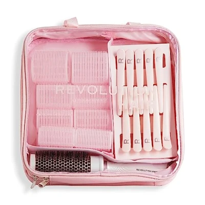 Imagen de Revolution Beauty London Set de Regalo 10 Rodillos Mega para el Cabello, Velcro Sin Calor, Cepillo Estilizado, Clips Cabello y Bolsa Incluidos