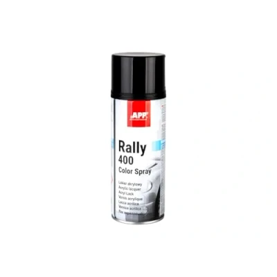 Imagen de APP Rally 400 Color Spray pintura negro brillo para coche, madera, metal negra todo tipo de superficies, alta cobertura ml