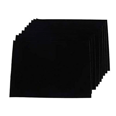 Imagen de hojas adhesivas de tela fieltro 10 piezas, traseras, autoadhesivas para manualidades, forro joyero, almohadillas protectoras muebles resistentes al agua (negro)
