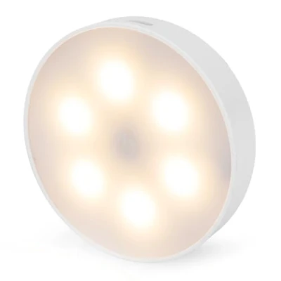 Imagen de Brendz Luz LED Redonda para Armarios, Control Táctil, Recargable USB C, Regulable, Magnética, 3 Temperaturas de Color, Nocturna, Armario, Lampara