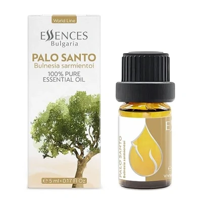 Imagen de Essences Bulgaria Aceite Esencial de Palo Santo 5ml Bulnesia sarmientoi 100% Puro y Natural Sin diluir Grado Terapéutico Aromaterapia Cosméticos Libre crueldad OGM