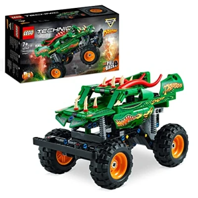 Imagen de LEGO Technic Monster Jam Dragon, Modelo 2 en 1, Truck de Juguete para Niños y Niñas 7 Años o Más, Camión Monstruo Carreras Buggy, Idea Regalo Cumpleaños 42149