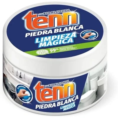 Imagen de Tenn Piedra Blanca Limpieza 375g: Limpiador Universal con Arcilla Desengrasa y Abrillanta Todas las Superficies