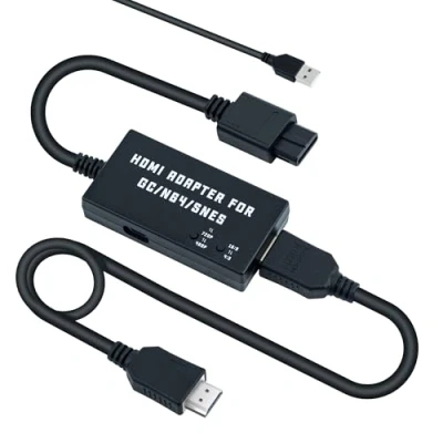 Imagen de Mcbazel Convertidor HDMI N64/SNES para Consolas a HDTV, soporta 480p/720p/ Audio estéreo/relación de Aspecto 16:9/4:3.