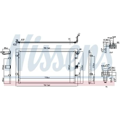Imagen de NISSENS 940902 Condensador con secador Aluminio 725 R 134 a FORD: FIESTA 7, Ecosport Mk2