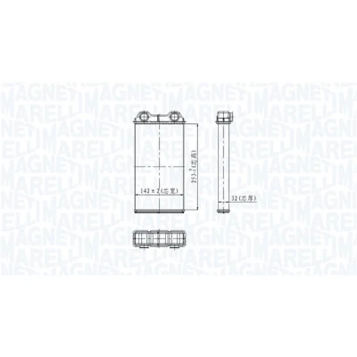Imagen de MAGNETI MARELLI 350218439000 Radiador de Calefaccion RENAULT: TRAFIC 2 Kasten, Bus, OPEL: Vivaro A Combi, Furgón