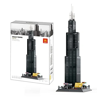 Imagen de Plantilla Arquitectónica para Construir con Bloques de Construcción. Torre Willis, Chicago
