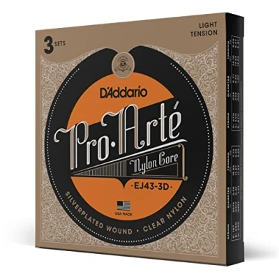 Imagen de D&#039;Addario EJ43 Pro Arte Nylon Classical Guitar Strings, Light Tension, 3 Sets