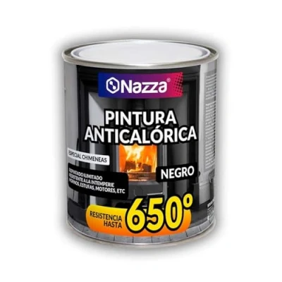 Imagen de Pintura Anticalórica Negra Mate Alta Temperatura (Hasta 650ºC) especial para Estufas, Pinzas Freno, Chimeneas, Hornos, Barbacoas o Motor Formato 750ml