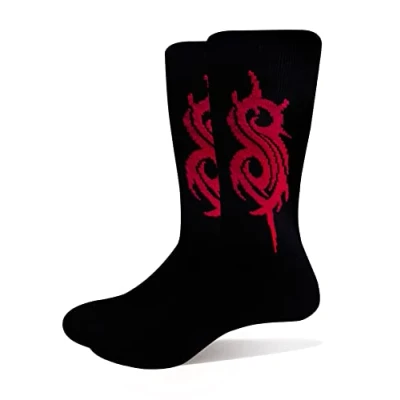 Imagen de Slipknot Calcetines Emblema Tribal para Adultos Unisex (40,5 EU, 45,5 EU) (Negro, Rojo)