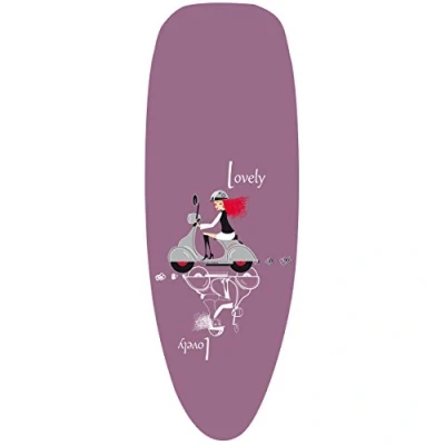 Imagen de MSV Funda DE Planchado 100% Algodon con Cordones 125X43CM, Morado, 125x43x0.5 cm