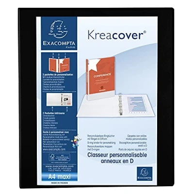 Imagen de Classeur 4 Anneaux en d 30mm Remborde 3 Pochettes Exterieures Krea Cover A4 Maxi