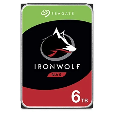 Imagen de Seagate IronWolf, 6TB, NAS, Disco duro interno, HDD, CMR 3,5&quot; SATA 6GB/s, 7200 RPM, caché de 256 MB para almacenamiento conectado a red RAID y 3 años Rescue Services (ST6000VN0033)