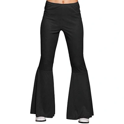 Imagen de Boland pantalones acampanados, disfraz de los 70, elásticos, discoteca, hechos elastano, carnaval, fiesta temática, negros, M