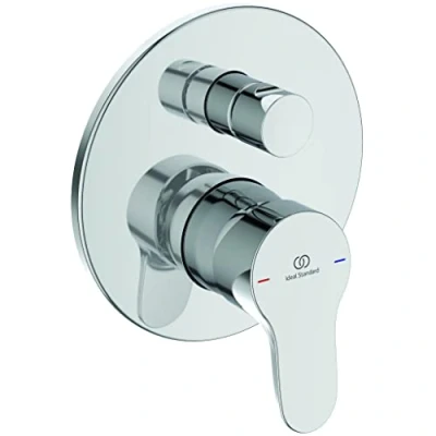 Imagen de Ideal Standard Cerabase, Mezclador monomando para bañera o ducha empotrado, Dos vías, Piezas exteriores, cromado