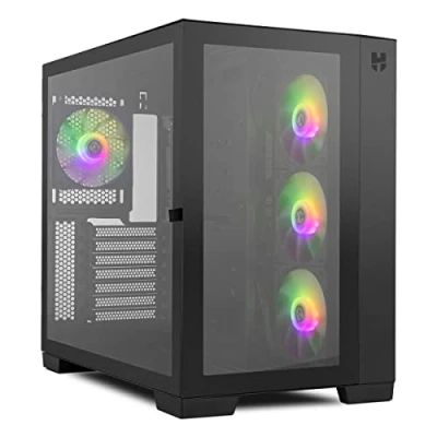 Imagen de NOX XTREME PRODUCTS Hummer Astra Semitorre Micro ATX;ATX, Lateral y Frontal de Cristal Templado, Ventiladores EASYLINK LED ARGB, hasta 10 Ventiladores, graficas Gran tamaño, USB 3.0, Negro