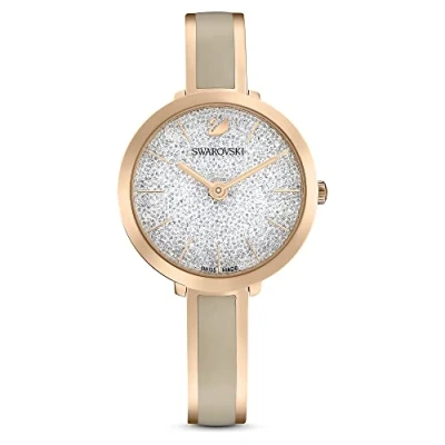 Imagen de Swarovski Reloj Crystalline Delight para Mujer, Cristales Blancos y Baño Tono Oro Rosa, Colección