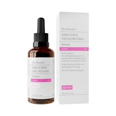Imagen de Dr. Severin 1% Bakuchiol Vegan retinol Serum Ultra 50 ml I Sérum facial con vegetal, vitamina E, F, aceite de Marula, aguacate, antiedad, minimiza las líneas finas y los