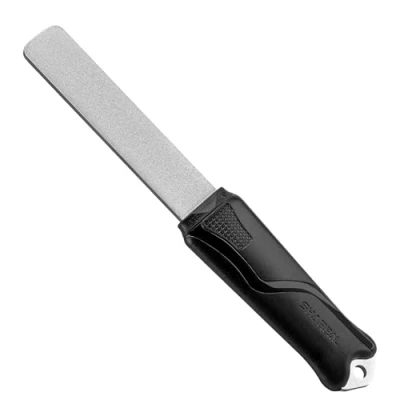 Imagen de SHARPAL 121N Afilador de piedra afilar diamante doble grano para cuchillos, hacha, cuchilla cortadora césped, tijeras jardín, cinceles, palas, taladros y todo el borde la hoja