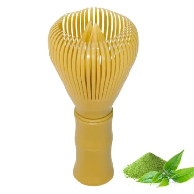 Imagen de Batidor te Matcha, Matcha Kit De Ceremonia Japonés 80 Varillas Té Set Para La Preparación Tradicional Resina, Amarillo
