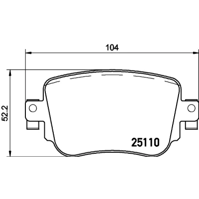 Imagen de HELLA 8DB 355 021 911 Juego de pastillas freno no preparado para indicador desgaste con tornillos pinza SEAT: Leon III ST, Alhambra II