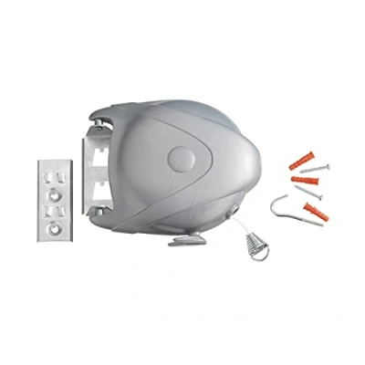 Imagen de Wenko Tendedero Jumbo automática 15 m Longitud Seca, Extensible Gris