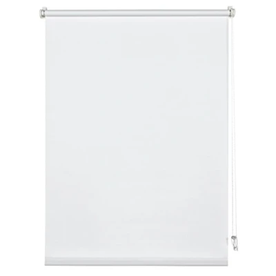 Imagen de Deco Company Estor enrollable, Opaco, enrollable con pinzas Uni, Instalación pinzas, Translúcido, para ventanas sin taladrar, Blanco, 90 x 210 cm (ancho alto)