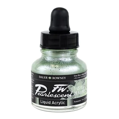 Imagen de Daler: Tinta Fw: 29.5ml. Plateado Musgo Perla