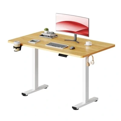 Imagen de SANODESK QS+ 110 x 60 cm Escritorio Elevable Eléctrico con Tablero Regulable en Altura Telescópico Bidireccional Control de Memoria y Tecnología Anticolisión (Arce)