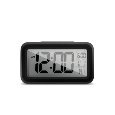 Imagen de Mebus digitaler Wecker mit Lichtsensor, Innenthermometer, 2 Weckzeiten, Schlummer Funktion/Material: Kunststoff/Farbe: Schwarz/Modell: 42435