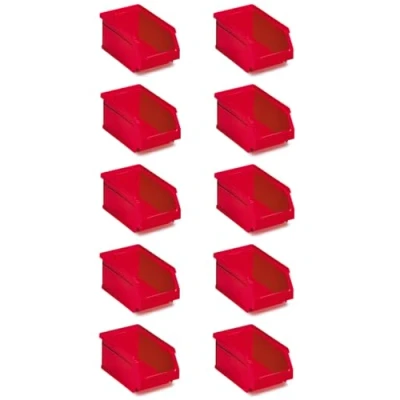 Imagen de Tayg Pack 10 Gavetas de Plastico Apilables nº53 Organizador Tornillos, Cajones, Caja Almacenamiento, Cubetas Rectangulares, 33,6x16x13 cm