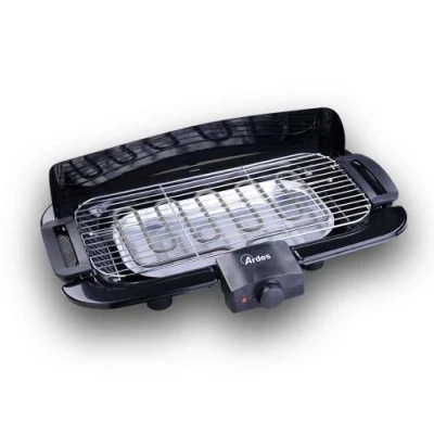 Imagen de ARDES Barbacoa Eléctrica sin humo 2000 W Parrilla Portátil de Balcón da Interior o Exterior Color Negro Modelo AR1B02